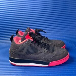 Size 8.5Y- GS Nike Air Jordan 4 Retro 487724-408 Denim Obsidian Pink W- 10